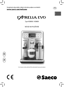 Manuál Saeco HD8858 Exprelia Evo Kávovar na espreso