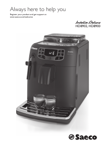 Bedienungsanleitung Saeco HD8900 Intelia Deluxe Espressomaschine