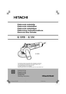Bruksanvisning Hitachi G 13YD Vinkelsliper