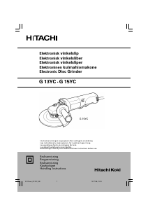 Käyttöohje Hitachi G 13YC Kulmahiomakone