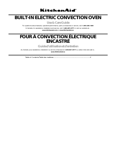 Manual KitchenAid KEBC167VSS02 Oven