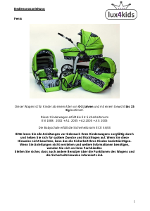 Bedienungsanleitung lux4kids Fenix Kinderwagen