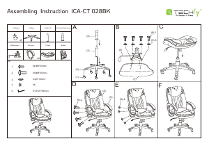 Manual Techly ICA-CT 028BK Cadeira de escritório
