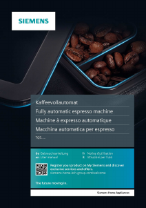 Handleiding Siemens TQ503D01 Espresso-apparaat