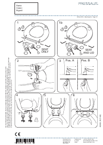 Посібник Pressalit Projecta Pro Сидіння для унітаза