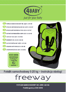 Bruksanvisning 4Baby Freeway Bilbarnstol
