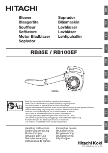 Manuale Hitachi RB 85E Soffiatore