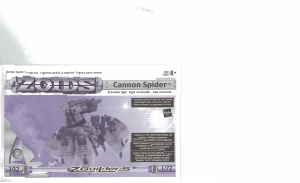 Handleiding Hasbro Zoids Cannon Spider