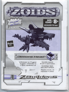 Handleiding Hasbro Zoids Demons Head