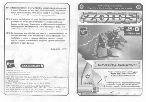 Handleiding Hasbro Zoids Gravity Saurer