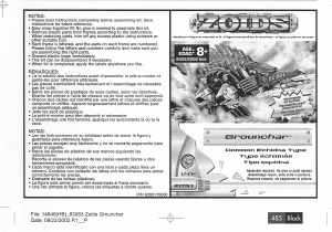 Handleiding Hasbro Zoids Grounchar