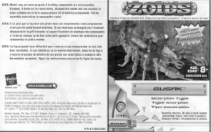 Manual de uso Hasbro Zoids Gusak