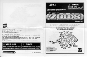 Manual de uso Hasbro Zoids Liger Zero Jager