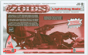 Handleiding Hasbro Zoids Lightning Saix