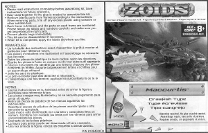 Manual de uso Hasbro Zoids Maccurtis