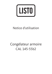 Mode d’emploi Listo CAL 145-55b2 Congélateur
