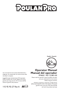 Manual Poulan PP46SZ Lawn Mower