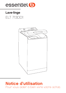 Mode d’emploi Essentiel B ELT 713 DD1 Lave-linge