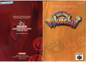 Bruksanvisning Nintendo N64 Hey You Pikachu!