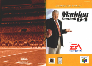 Manual Nintendo N64 Madden Football 64