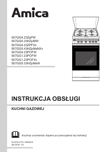 Instrukcja Amica 57GGS1.23OFP(W) Kuchnia
