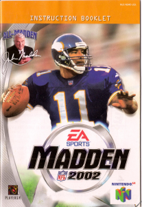 Bruksanvisning Nintendo N64 Madden NFL 2002
