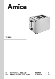 Manual Amica TD 3021 Toaster