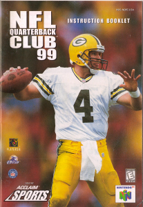 Handleiding Nintendo N64 NFL Quarterback Club 99