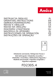 Priročnik Amica FD2305.4 Hladilnik in zamrzovalnik