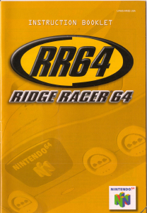 Handleiding Nintendo N64 Ridge Racer 64