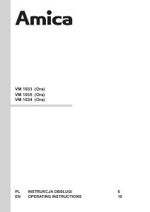 Instrukcja Amica VM 1036 Ora Odkurzacz
