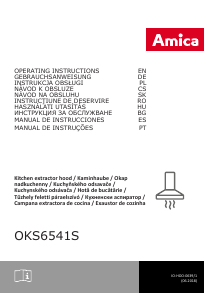 Instrukcja Amica OKS 6541 S Okap kuchenny