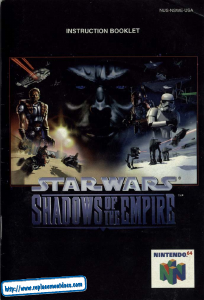 Manual Nintendo N64 Star Wars - Shadows of the Empire