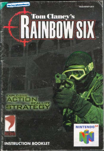 Bruksanvisning Nintendo N64 Tom Clancys Rainbow Six