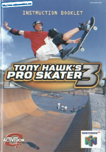 Manual Nintendo N64 Tony Hawks Pro Skater 3
