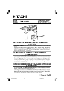 Mode d’emploi Hitachi DH 14DSL Perforateur