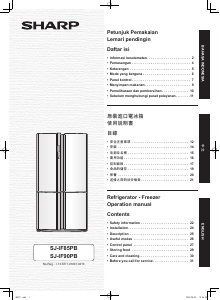 Manual Sharp SJ-IF90PB-SL Fridge-Freezer