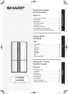Bruksanvisning Sharp SJ-IF90PB-SL Kyl-frys