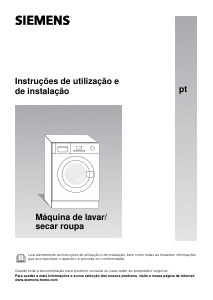 Manual Siemens WK14D540EE Máquina de lavar e secar roupa
