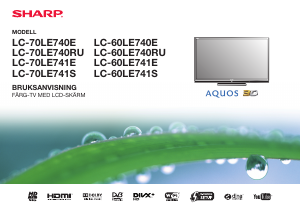 Bruksanvisning Sharp AQUOS LC-60LE741E LCD TV