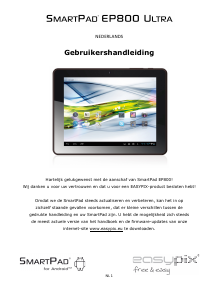 Bedienungsanleitung Easypix SmartPad EP800 Ultra Tablet