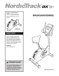 Bruksanvisning NordicTrack GX 3.1 Motionscykel