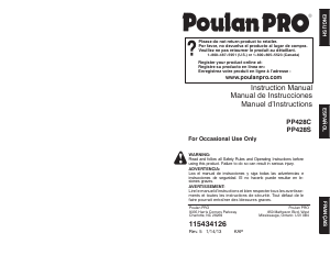 Bruksanvisning Poulan PP428C Grästrimmer