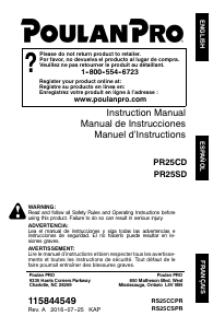 Bruksanvisning Poulan PR25CD Grästrimmer
