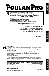 Bruksanvisning Poulan PR28SD Grästrimmer