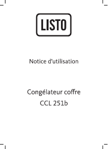 Mode d’emploi Listo CCL 251b Congélateur
