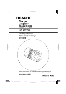 Handleiding Hitachi UC 18YGH Batterijlader