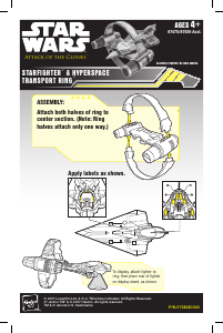 Handleiding Hasbro Star Wars Attack Of The Clones Starfighter and Hyperspace Transport Ring