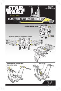 Handleiding Hasbro Star Wars Clone Wars V-19 Torrent Starfighter