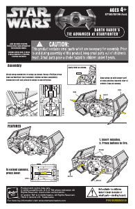 Handleiding Hasbro Star Wars Darth Vaders TIE Advanced X1 Starfighter
